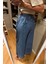 Mavi Beli Lastikli Denim Pantolon 5