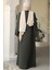 Kolları Işlemeli Koyu Petrol Yeşili Tesettür Abaya 2634KPY 2