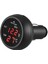 3in1 Araba Voltmetre Termometre USB Şarj Aleti | 12V 24V LED Dijital Gerilim Ölçer Araç Için 4
