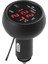 3in1 Araba Voltmetre Termometre USB Şarj Aleti | 12V 24V LED Dijital Gerilim Ölçer Araç Için 5