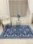 Lacivert-Gri Blue Blanc Modern Lateks Kaymaz Taban Halı 1