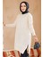 Krem Tesettür Kazak Tunik 17203KR 1