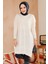 Krem Tesettür Kazak Tunik 17203KR 3