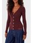 Vn Julia Yün Karışımlı Slim Fit V Yaka Fitilli Hırka W5BR16Z3OW2 Bayan Hırka W5BR16 Z3OW2 G1G5 1