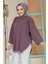 Zincir Detaylı Koyu Lila Tesettür Kazak Tunik 17202KLILA 4