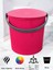 Rainbow Pembe Büyük Boy 13 Litre Yuvarlak Kova Piknik Sepeti Meyve Kovası 1