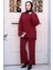 Bordo Tesettür Triko Ikili Takım 50174BR 3