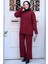 Bordo Tesettür Triko Ikili Takım 50174BR 4