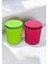 Rainbow 2’li Yeşil-Pembe Büyük Boy 13 Litre Yuvarlak Kova Piknik Sepeti Meyve Kovası 3