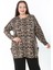 Kadın Yünlü Viskon Likralı Desenli Büyük Beden Tunik 1