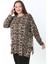 Kadın Yünlü Viskon Likralı Desenli Büyük Beden Tunik 4