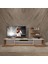 Trio 4s Mdf Tv Ünitesi Tv Sehpası - Beyaz - Ceviz 3