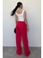 Kırmızı Bol Paça Kadın Eşofman Altı MG2279 5