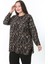 Kadın Yünlü Viskon Likralı Desenli Büyük Beden Tunik 4
