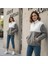 Kadın Yarım Fermuarlı Peluş Sweatshirt – Rahat ve Sıcak Kışlık Üst 1