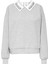 15356097 Yaka Tas Isli Kadin Sweat - Gri 5
