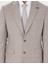 Erkek Bej Slim Fit Çizgili Yün Kaşmir Karışımlı Takım Elbise 50295308-VR011 7