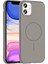- Apple iPhone 11 Kılıf M-Safe Şarj Özellikli Ruby Sert Kapak - Gri - T36603 1