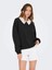 15356097 Yaka Tas Isli Kadin Sweat - Siyah 1