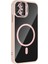 - Apple iPhone 11 Kılıf Standlı ve Kamera Lens Hediyeli M-Safe Şarj Özellikli Etro Kapak - Pembe - T37269 5