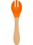 Bambu Saplı Silikon Mama Çatalı Sunset Turuncu 1