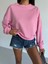 2 Iplik Bisiklet Yaka Sweat Pembe F2339 1
