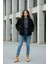 Kadın Oversize Peluş, Polar, Fermuarlı, Teddy Dik Yaka, Sıcak Tutucu Yumuşak Kışlık Ceket 2