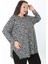 Kadın Yünlü Viskon Likralı Desenli Büyük Beden Tunik 3