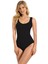Kadın Siyah Dikişsiz - Seamless - Kalın Askılı Çıtçıtlı Korse Body 1