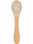 Bambu Saplı Silikon Mama Kaşığı Latte Bej 1