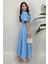 Alora Kadın Kemer Detaylı Şık Mavi Elbise – Özel Günler Için Zarafet 3