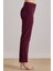 Günlük Giyim Bordo Kadife Pantolon 3