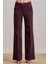 Ofis Tarzı Bordo Örme Pantolon 4