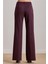 Ofis Tarzı Bordo Örme Pantolon 6
