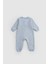 Organik Pamuklu İçi Tüylü Mavi Fermuarlı Bebek Tulumu 2