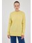 Sarı Oversize Bisiklet Yaka Kadın Kazak 2345 1