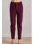 Günlük Giyim Bordo Kadife Pantolon 5