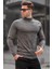 Antrasit Slim Fit Yarım Balıkçı Yaka Erkek Triko Kazak 6343 1