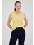 Sarı Oversize V Yaka Kadın Süveter 2292 1