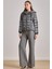 Günlük Giyim Gri Kapitoneli Mont 1
