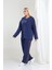 Kadın Büyük Beden Uzun Kollu Şerit Detaylı Oysho Tarzı Modal Kumaş Takım 2