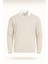 Luis Polo Yaka Selanik Örme Kumaş Erkek Sweatshirt - Taş 1