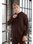 Haneke Regular Kalıp Diagonal 3 Iplik Fermuarlı Kapüşonlu Erkek Sweatshirt - Kahve 2
