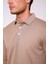 Ridley Regular Fit Doubleface Interlok Polo Yaka Erkek Sweatshirt - Bej 2