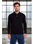 Ridley Regular Fit Doubleface Interlok Polo Yaka Erkek Sweatshirt - Siyah 3