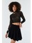 Volanlı Şort Etek Sıyah 2