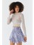 Volanlı Şort Etek Mavı 4