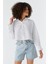 Fiyonk Bağcıklı Crop Gömlek Beyaz 4