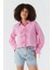 Fiyonk Bağcıklı Crop Gömlek Pembe 2