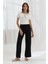 Beli Lastikli Gofre Pantolon Sıyah 1